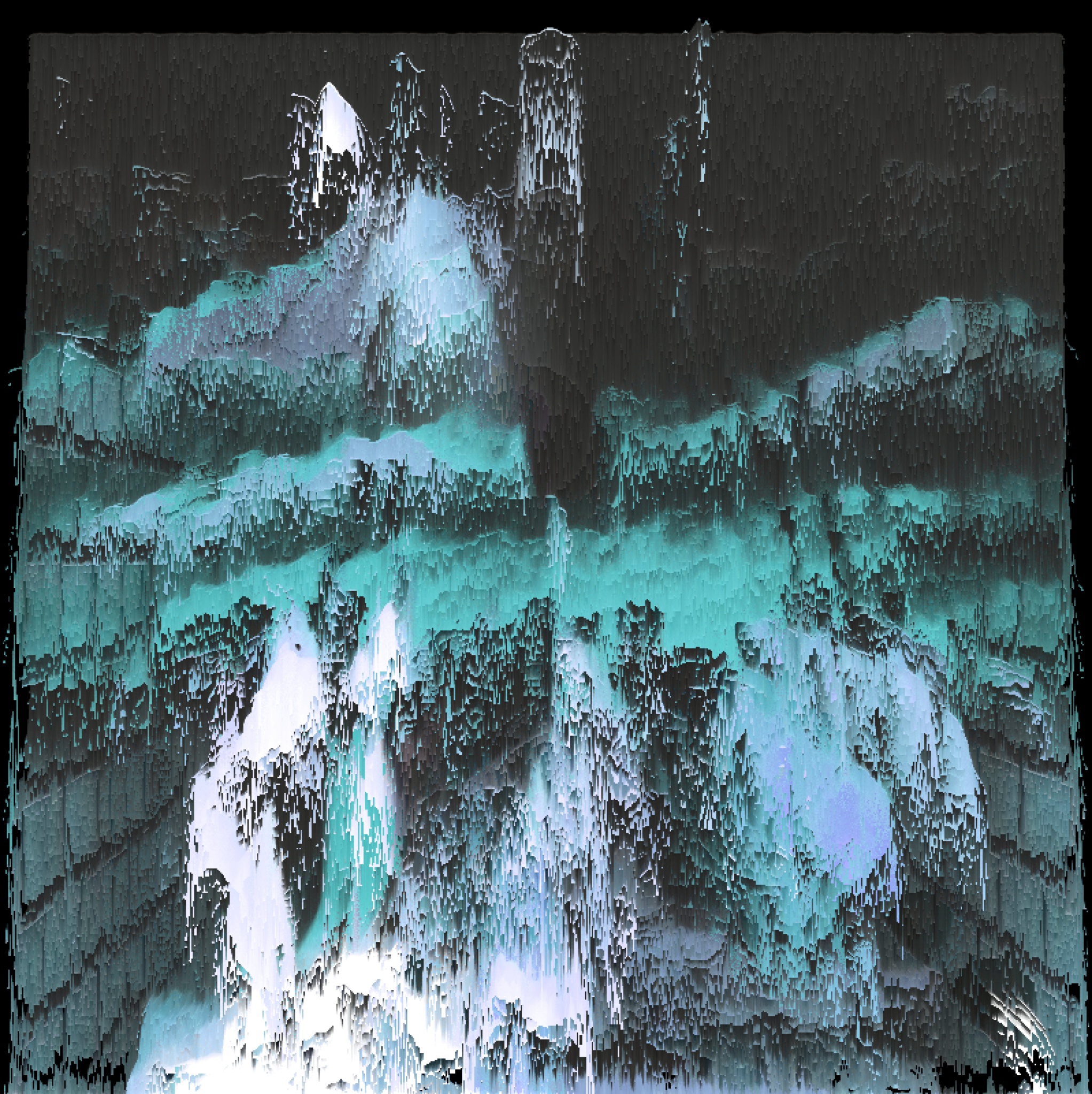 Blue gungely melt artwork
