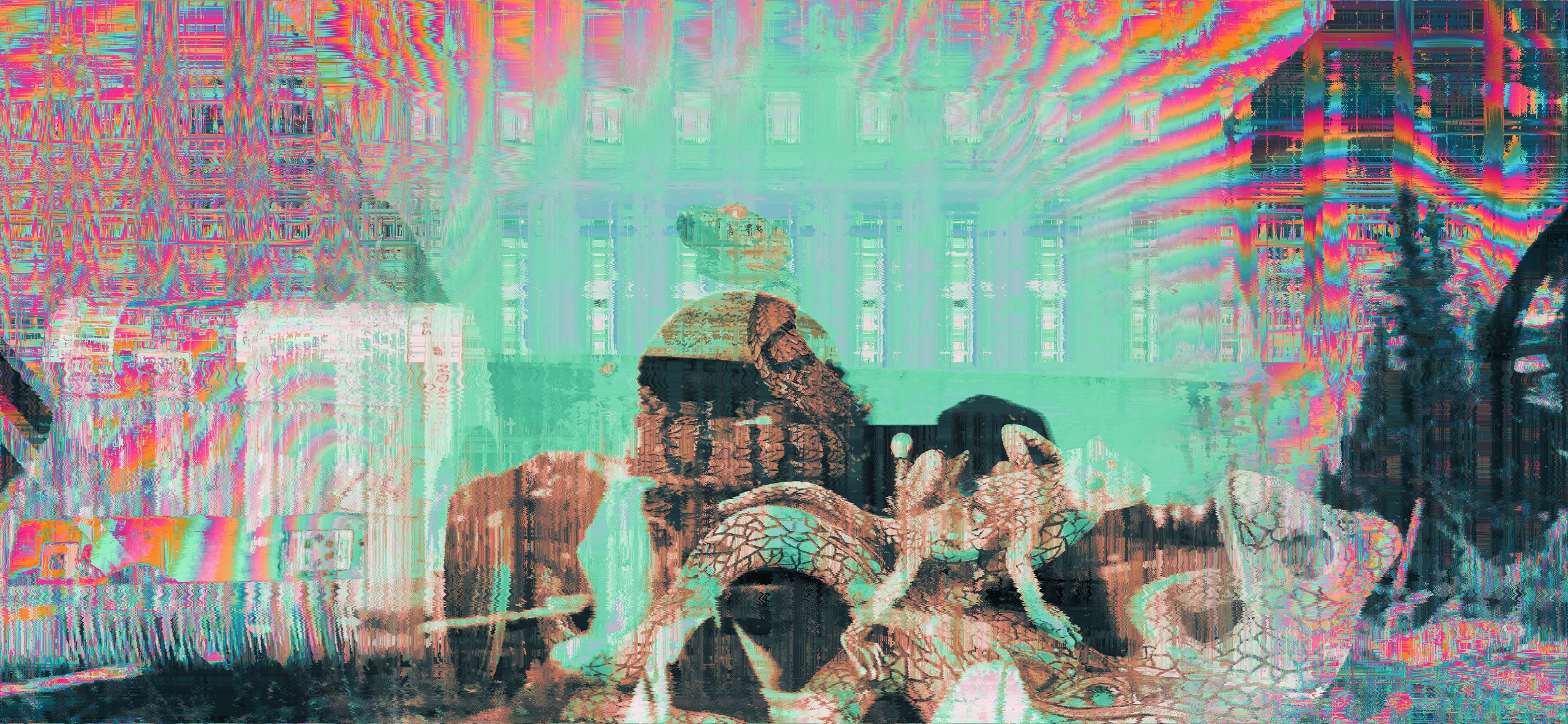 Colodrado glitch art landscape