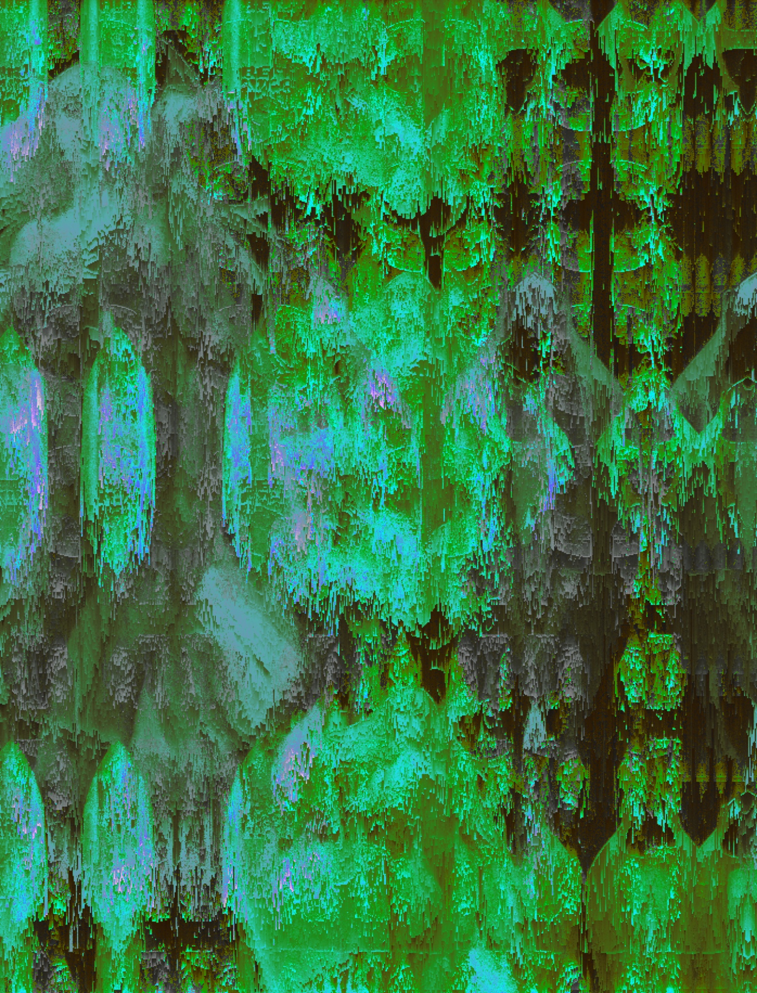 Green abstract glitch art
