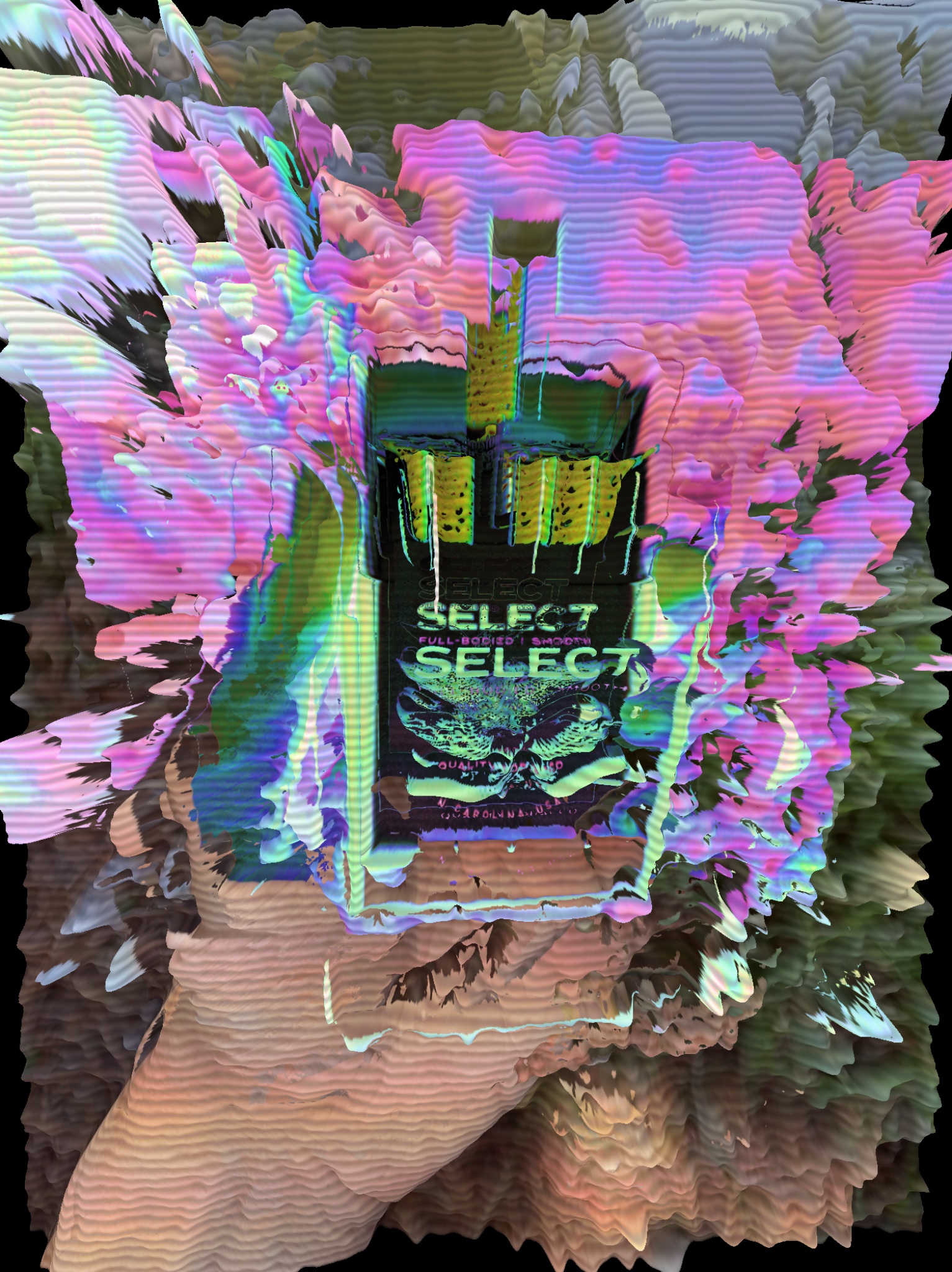 Layered cigs glitch art