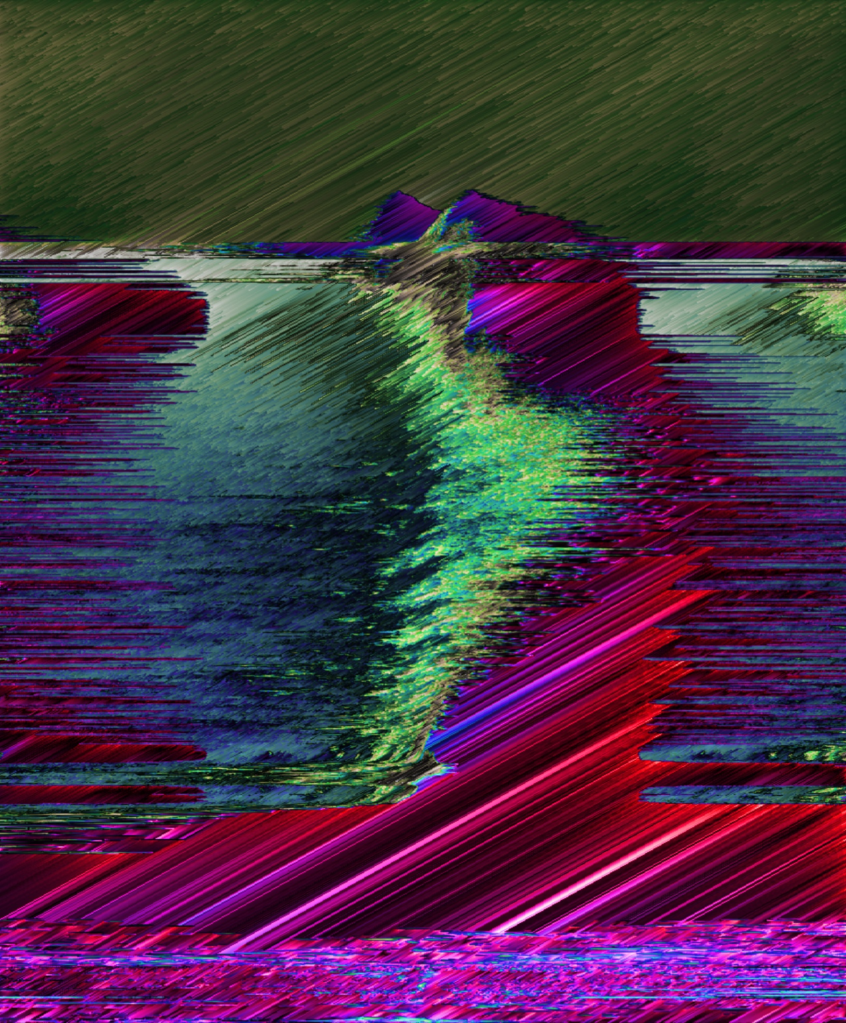 Wave glitch art